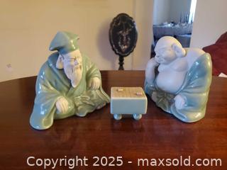 MaxSold Auction: Porcelain/Ceramic Asian Figural Set, 3 Pieces A - Ottawa (Ontario, Canada) PARTNER MANAGED Downsizing Online Auction - Garfield Avenue