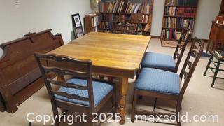 MaxSold Auction: Rectangular Dining Table with Removable Center Leaf &#38; 4 Chairs C - Ottawa (Ontario, Canada) PARTNER MANAGED Downsizing Online Auction - Garfield Avenue
