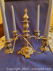 MaxSold Auction: Silver Plate Rococo-Style 5-Light Tabletop Candelabra A - Ottawa (Ontario, Canada) PARTNER MANAGED Downsizing Online Auction - Garfield Avenue