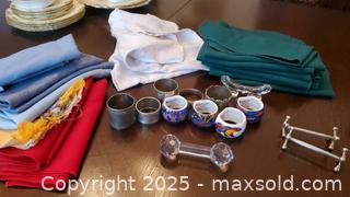 MaxSold Auction: Sterling, Ceramic, Glass Napkin Rings + Cloth Napkins A - Ottawa (Ontario, Canada) PARTNER MANAGED Downsizing Online Auction - Garfield Avenue