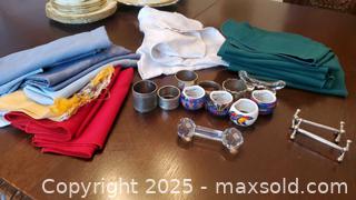 MaxSold Auction: Sterling, Ceramic, Glass Napkin Rings + Cloth Napkins A - Ottawa (Ontario, Canada) PARTNER MANAGED Downsizing Online Auction - Garfield Avenue