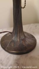 MaxSold Auction: Tiffany-Style Stained Glass Table Lamp with Pale Pink Shade A - Ottawa (Ontario, Canada) PARTNER MANAGED Downsizing Online Auction - Garfield Avenue