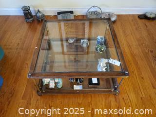 MaxSold Auction: Two-Tier Square Glass Coffee Table  C - Ottawa (Ontario, Canada) PARTNER MANAGED Downsizing Online Auction - Garfield Avenue