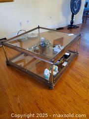 MaxSold Auction: Two-Tier Square Glass Coffee Table  C - Ottawa (Ontario, Canada) PARTNER MANAGED Downsizing Online Auction - Garfield Avenue