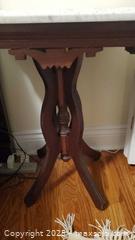 MaxSold Auction: Victorian-Style Marble-Top Pedestal Accent Table B - Ottawa (Ontario, Canada) PARTNER MANAGED Downsizing Online Auction - Garfield Avenue