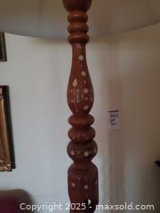 MaxSold Auction: Vintage Barley-Twist Floor Lamp with Floral Inlay and Shade A - Ottawa (Ontario, Canada) PARTNER MANAGED Downsizing Online Auction - Garfield Avenue