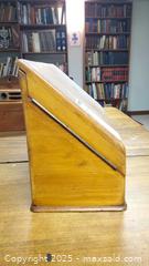 MaxSold Auction: Vintage Solid Wood Fold-Out Desktop Letter/Organizer Box A - Ottawa (Ontario, Canada) PARTNER MANAGED Downsizing Online Auction - Garfield Avenue