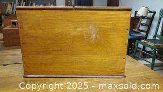 MaxSold Auction: Vintage Solid Wood Fold-Out Desktop Letter/Organizer Box A - Ottawa (Ontario, Canada) PARTNER MANAGED Downsizing Online Auction - Garfield Avenue