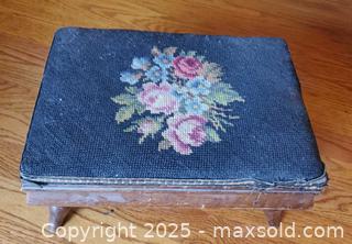 MaxSold Auction: Vintage Wooden Footstool with Lift-Top Storage A - Ottawa (Ontario, Canada) PARTNER MANAGED Downsizing Online Auction - Garfield Avenue