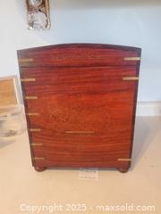 MaxSold Auction: Wooden Jewelry Chest , 5 Drawers, Brass Hardware A - Ottawa (Ontario, Canada) PARTNER MANAGED Downsizing Online Auction - Garfield Avenue