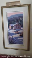 MaxSold Auction: Raynald Leclerc Original Signed Winter Landscape Painting with Cottage A - Ottawa (Ontario, Canada) PARTNER MANAGED Downsizing Online Auction - Garfield Avenue