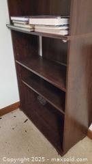 MaxSold Auction: Tall 5-Shelf Bookcase, Dark Brown Laminate C - Ottawa (Ontario, Canada) PARTNER MANAGED Downsizing Online Auction - Garfield Avenue