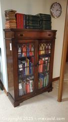 MaxSold Auction: Wooden Display Bookcase with Glass Doors and Top Drawer C - Ottawa (Ontario, Canada) PARTNER MANAGED Downsizing Online Auction - Garfield Avenue