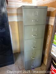 MaxSold Auction: Steel Age 5-Drawer Filing Cabinet  - Southeast Crossing (Colorado, USA) PARTNER MANAGED Estate Sale Online Auction - East Baltic Circle
