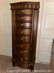 MaxSold Auction: Tall Solid Wood Jewelry Armoire with Jewelry Included - Southeast Crossing (Colorado, USA) PARTNER MANAGED Estate Sale Online Auction - East Baltic Circle