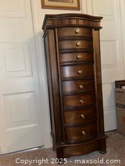 MaxSold Auction: Tall Solid Wood Jewelry Armoire with Jewelry Included - Southeast Crossing (Colorado, USA) PARTNER MANAGED Estate Sale Online Auction - East Baltic Circle