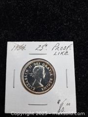 MaxSold Auction: Canada 1954 PL Silver 25 Cent Coin - Burnside (British Columbia, Canada) PARTNER MANAGED Estate Sale Online Auction - Hillside Avenue