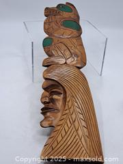 MaxSold Auction: Carved Salish Wood Panel, Signed Tyrone Joseph 1991, &#34;Grizzly Bear Chief&#34; - Burnside (British Columbia, Canada) PARTNER MANAGED Estate Sale Online Auction - Hillside Avenue