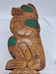 MaxSold Auction: Carved Salish Wood Panel, Signed Tyrone Joseph 1991, &#34;Grizzly Bear Chief&#34; - Burnside (British Columbia, Canada) PARTNER MANAGED Estate Sale Online Auction - Hillside Avenue