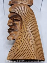 MaxSold Auction: Carved Salish Wood Panel, Signed Tyrone Joseph 1991, &#34;Grizzly Bear Chief&#34; - Burnside (British Columbia, Canada) PARTNER MANAGED Estate Sale Online Auction - Hillside Avenue