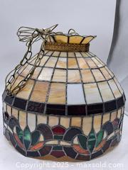 MaxSold Auction: Coloured Leaded Glass Hanging Lampshade - Burnside (British Columbia, Canada) PARTNER MANAGED Estate Sale Online Auction - Hillside Avenue