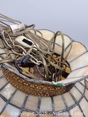 MaxSold Auction: Coloured Leaded Glass Hanging Lampshade - Burnside (British Columbia, Canada) PARTNER MANAGED Estate Sale Online Auction - Hillside Avenue