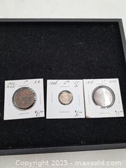 MaxSold Auction: Three Canadian Coins incl. Large Cents and Silver 5 Cents - Burnside (British Columbia, Canada) PARTNER MANAGED Estate Sale Online Auction - Hillside Avenue
