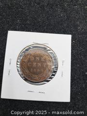 MaxSold Auction: Three Canadian Coins incl. Large Cents and Silver 5 Cents - Burnside (British Columbia, Canada) PARTNER MANAGED Estate Sale Online Auction - Hillside Avenue