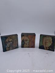 MaxSold Auction: Three Small Paintings signed Alvarado &#39;10 - Burnside (British Columbia, Canada) PARTNER MANAGED Estate Sale Online Auction - Hillside Avenue