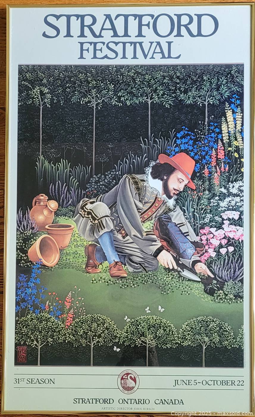 1983 Stratford Festival Framed Poster “Shakespeare's Garden” | Ottawa