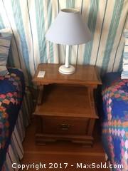 Side Table and Lamp-A