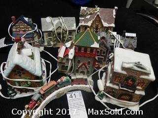 Lighted Christmas Village - A