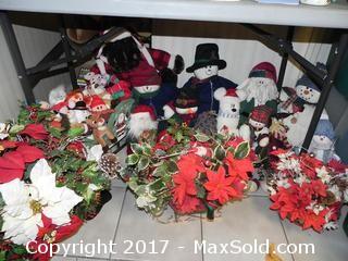 Christmas Faux Florals And Plush Toys - A