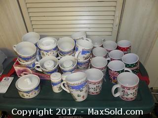 Large Selection Of Christmas Mugs -  