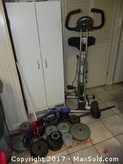 Exerpeutic Folding Bike And Weights - B