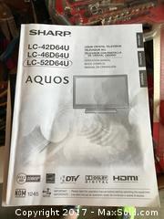 Sharp LC 52D64U Aquos Flat Screen TV - C
