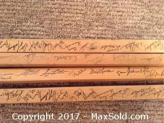1970s Leaf Signed Hockey Sticks-A