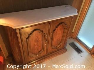 Marble Topped Hall Cupboard