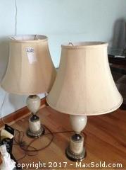 Matching Marble Lamps